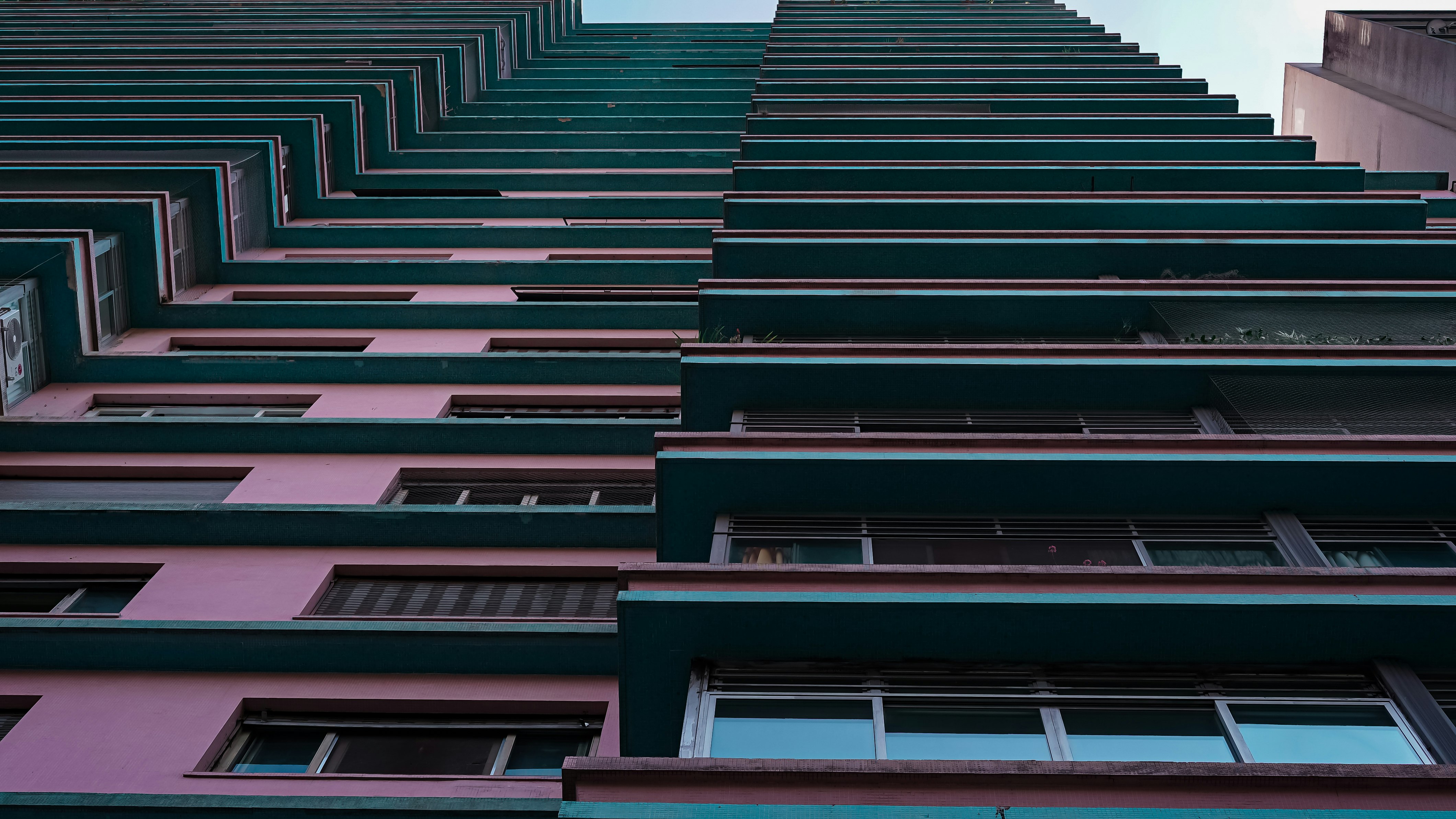 red and black concrete building